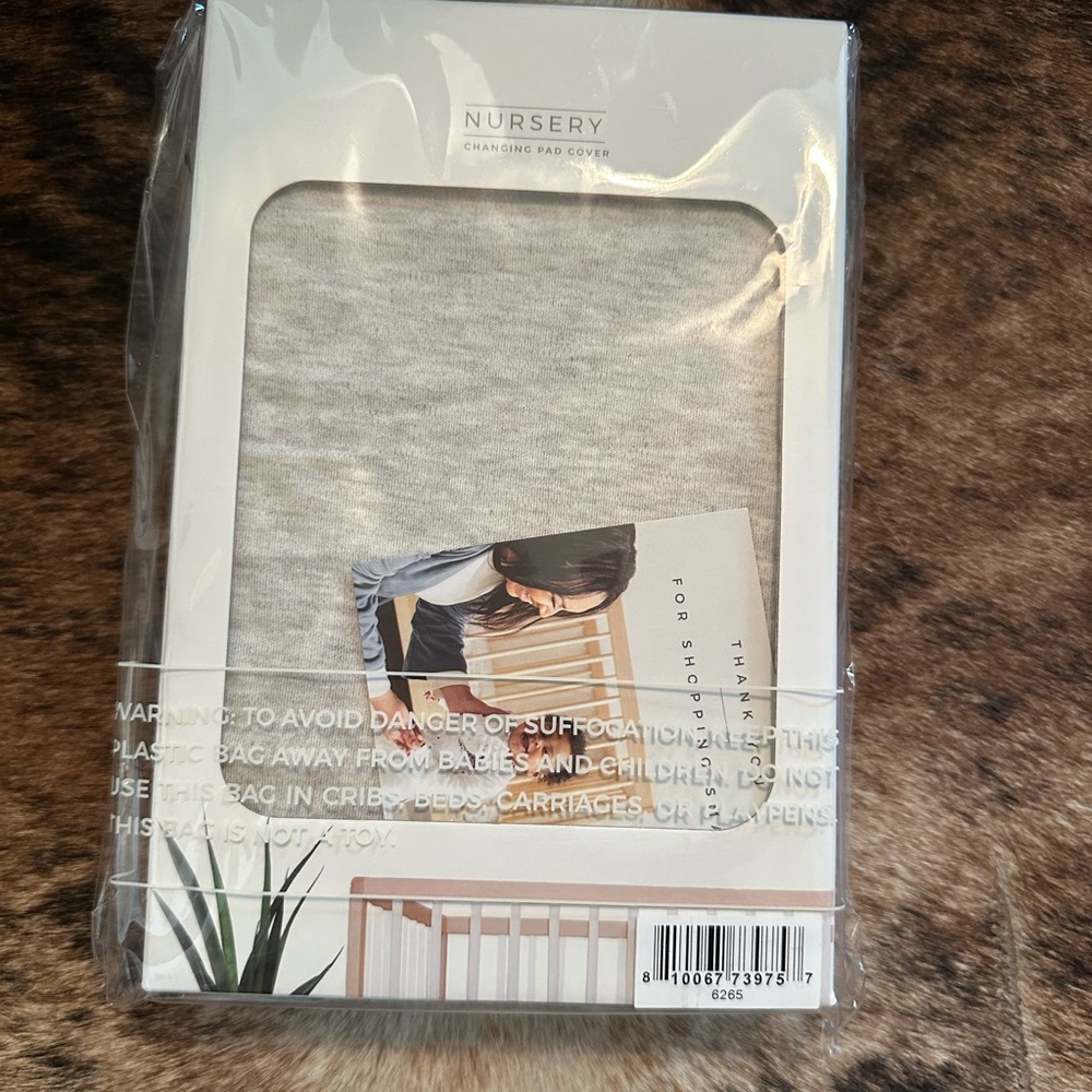 Nursery Changing Pad Cover in Light Gray